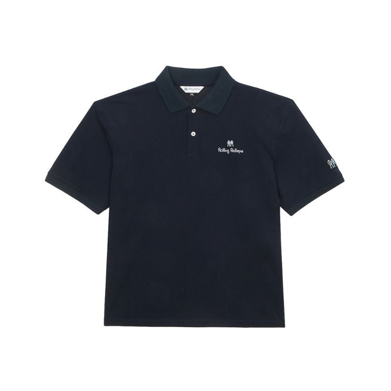 XLサイズ メンズ Rolling Rolleye ロールロール デイリー PK Tシャツ ネイビー /