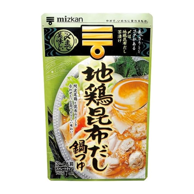 ミツカン 地鶏昆布だし鍋つゆストレート /3個