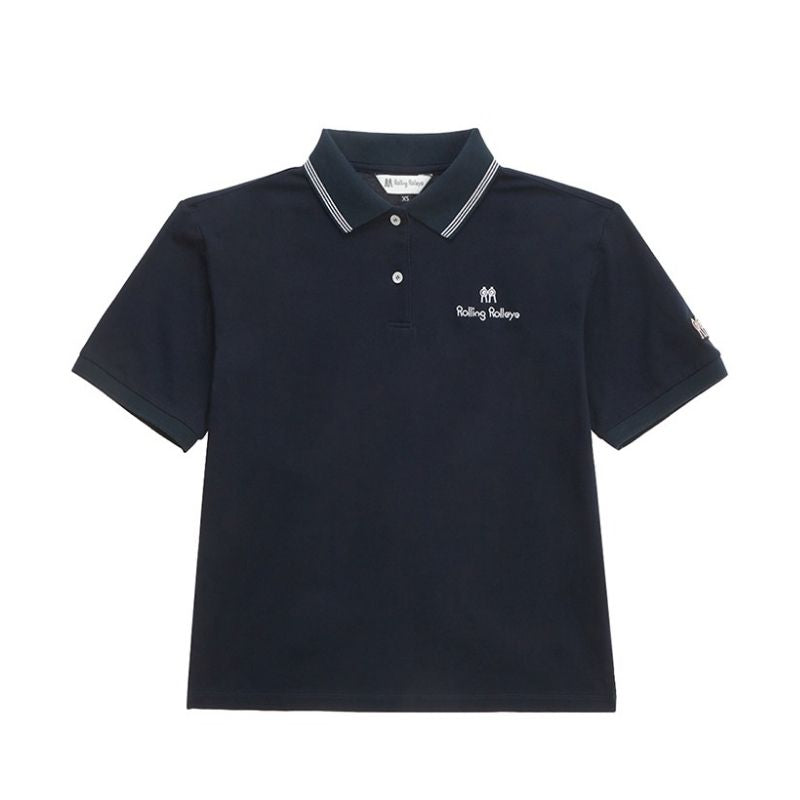 Sサイズ レディース Rolling Rolleye ロールロール デイリー PK Tシャツ ネイビー /