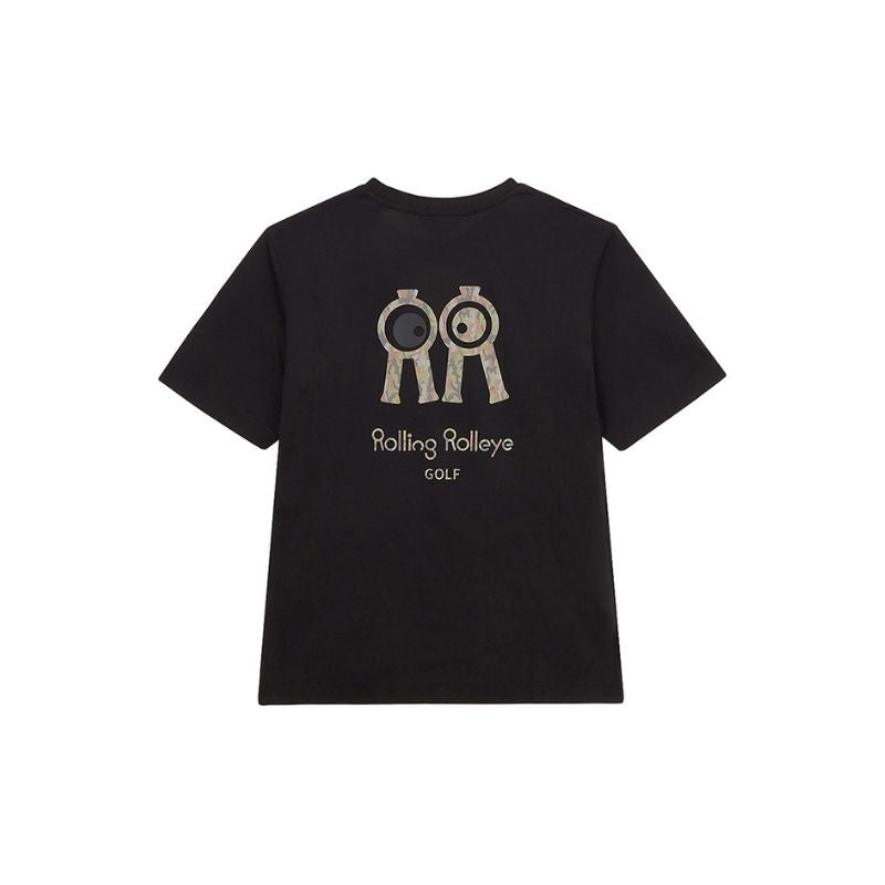 XLサイズ ユニセックス Rolling Rolleye ロールロール カモ レインボー ラウンド Tシャツ ブラック /