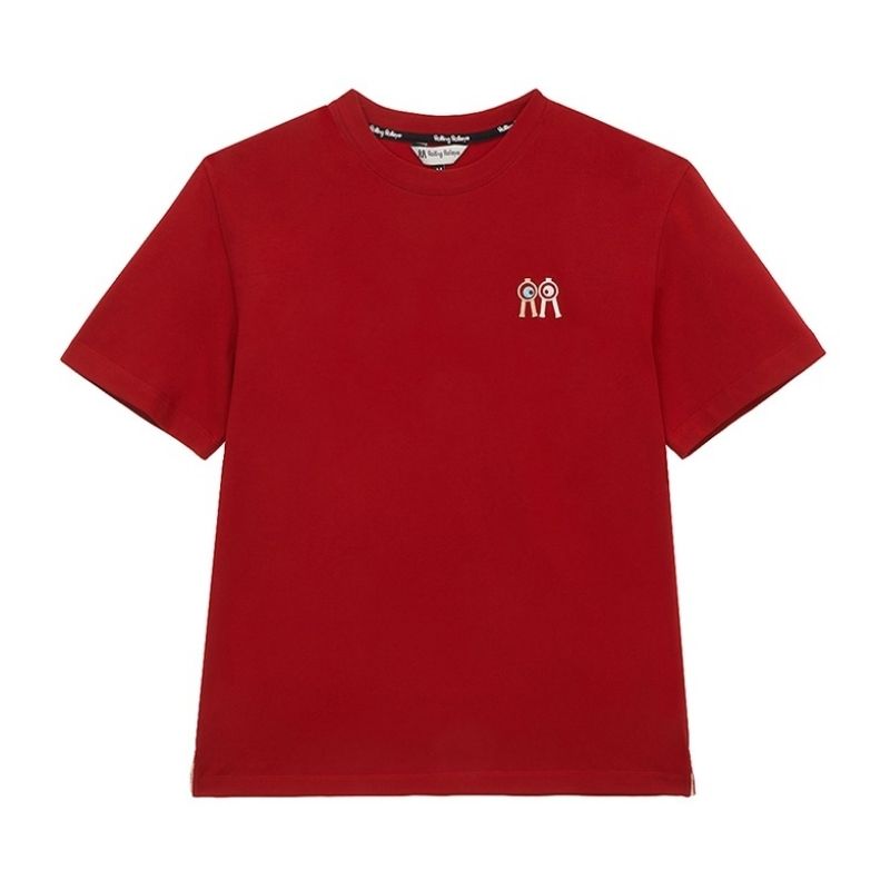Mサイズ ユニセックス Rolling Rolleye ロールロール フラッグ スクリーン Tシャツ ディープレッド /