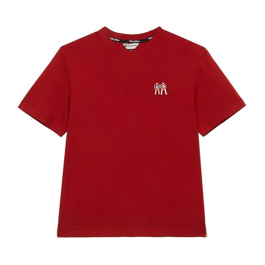 Mサイズ ユニセックス Rolling Rolleye ロールロール フラッグ スクリーン Tシャツ ディープレッド /